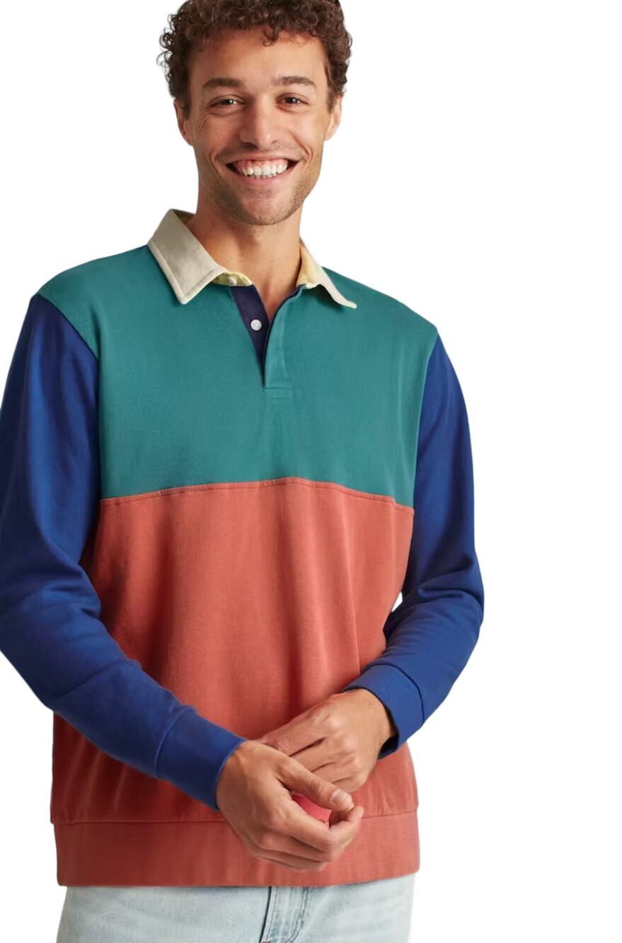 Bonobos Lightweight French Terry Rugby Colorblock Polo Shirt
